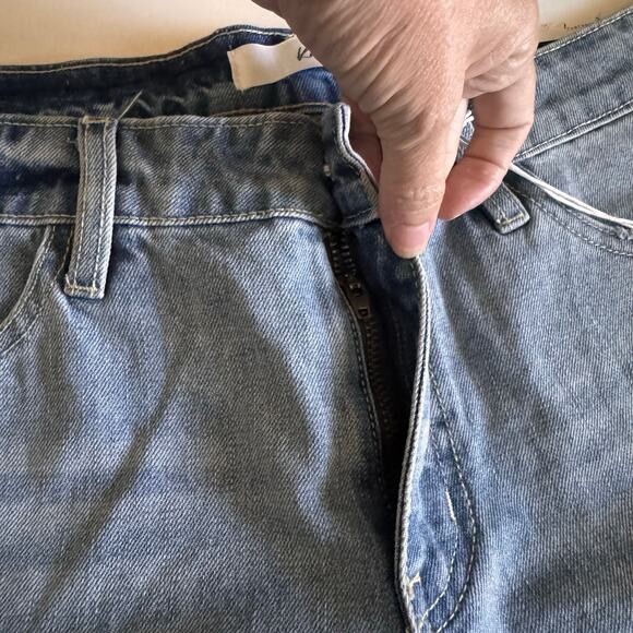 KANCAN Shorts Large Beren Mid-Rise Distressed Cuff Frayed Hem Cotton Denim NWT - Picture 7 of 16